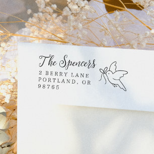 Little Bird Family Name & Return Address Self-inking Stamp