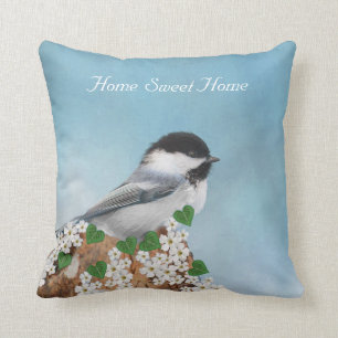 Little Bird & Flowers Home Sweet Home Cushion