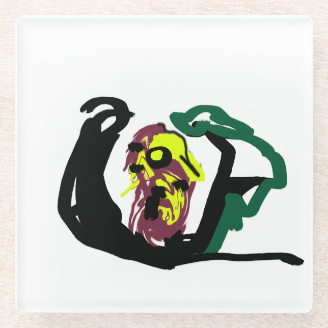 Little bird hang glass coaster (Front)