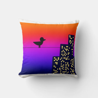 Little Bird in the Big City Cushion