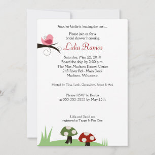 Little Bird Nature Woodland 5x7 Bridal Shower Invitation