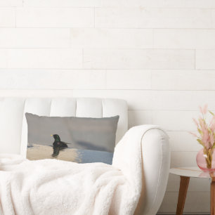 Little Bird on the Water Lumbar Cushion
