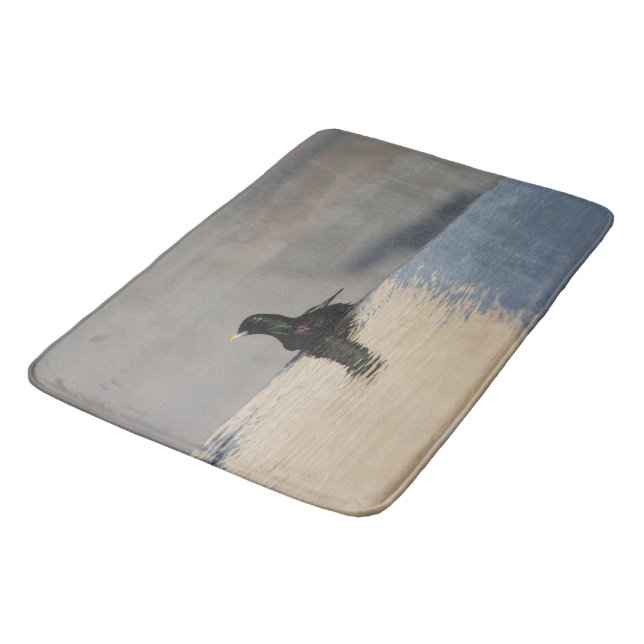 Little Bird on Water Bath Mat (Angled)
