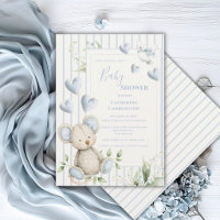 Little Bird Told Me Blue Mouse Baby Shower