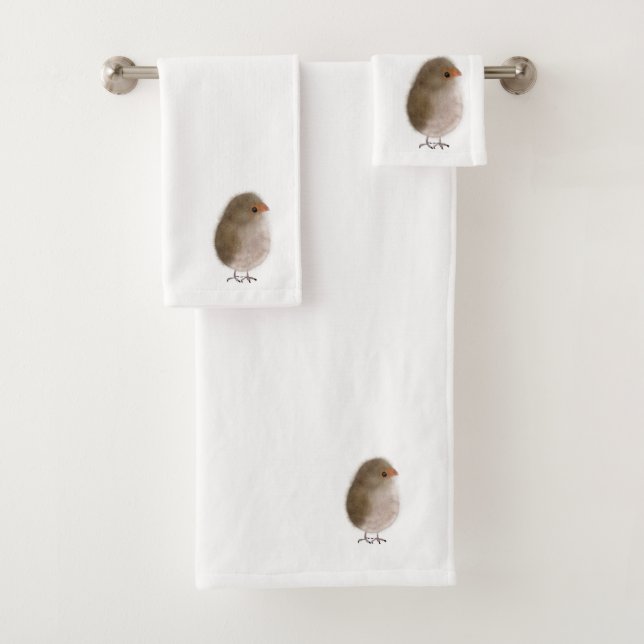 Little bird Towels set. (Insitu)