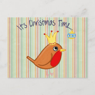 Little Birdie Christmas Time Postcard