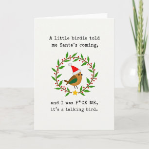 Little Birdie Told Me Santa Card