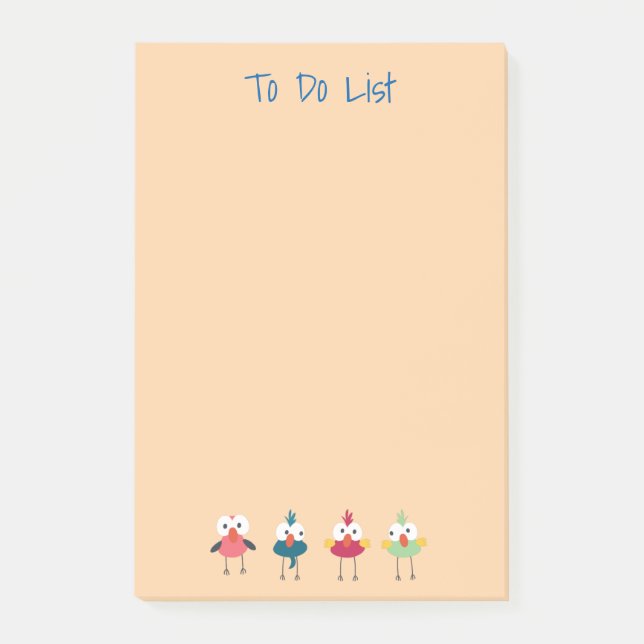 Little Birdies  Post-it® Notes 4 x 6 (Front)