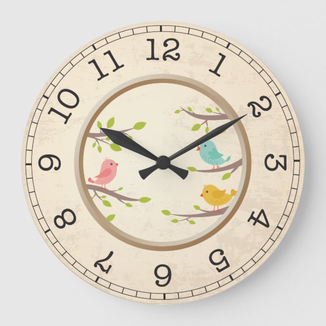 Little Birds Wall Clock (Front)
