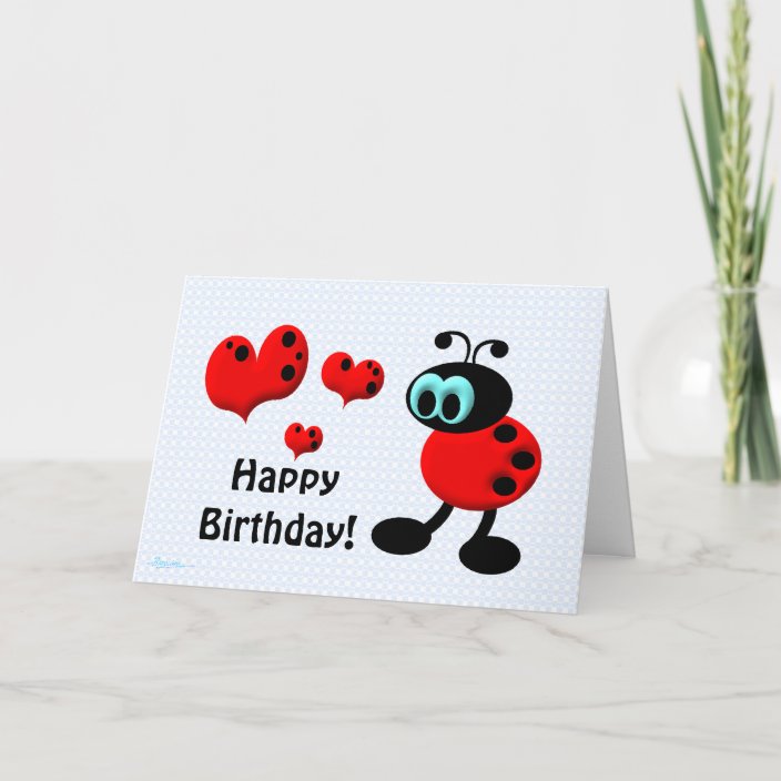 Little Birthday Love Bug Card | Zazzle.com.au