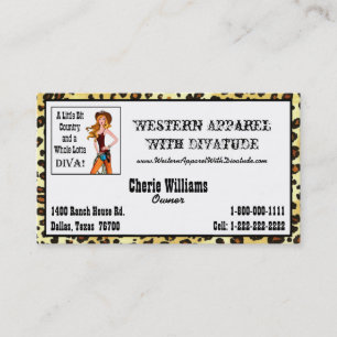 Little Bit Country and a Whole Lotta DIVA! Business Card