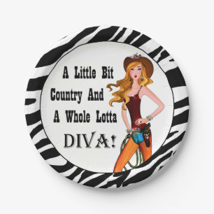 Little Bit Country and a Whole Lotta DIVA! Paper Plate