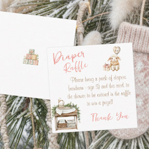 Little Bit Of Country Winter Boho Baby Girl Shower Enclosure Card
