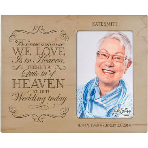 Little Bit of Heaven Memorial Maple Picture Frame