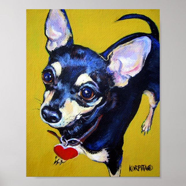 Little Bitty Chihuahua - Black and Tan Chihuahua Poster (Front)