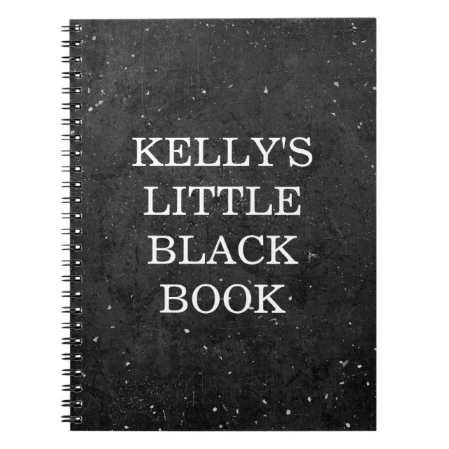 Little Black Book Chalkboard Style - Personalise (Front)