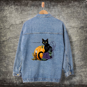 Little Black Cat Denim Jacket