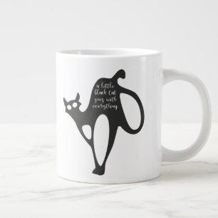 Little Black Cat Large Coffee Mug