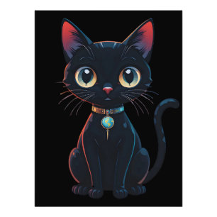 Little Black Cat - Spooky Photo Print