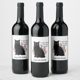 LITTLE BLACK CAT WINE LABEL