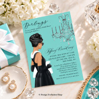Little Black Dress Blue Glam Bridal Shower