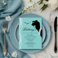 Little Black Dress Blue Glam Bridal Shower