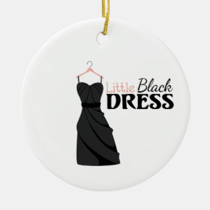 Little Black Dress Ceramic Ornament