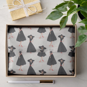 Little Black Dress Society Cute Whimsical Fashion Tissue Paper