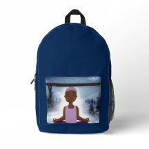 Little Black Girl Meditating Backpack