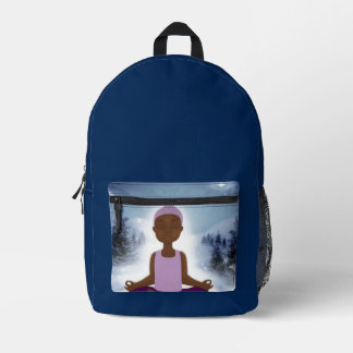 Little Black Girl Meditating Backpack