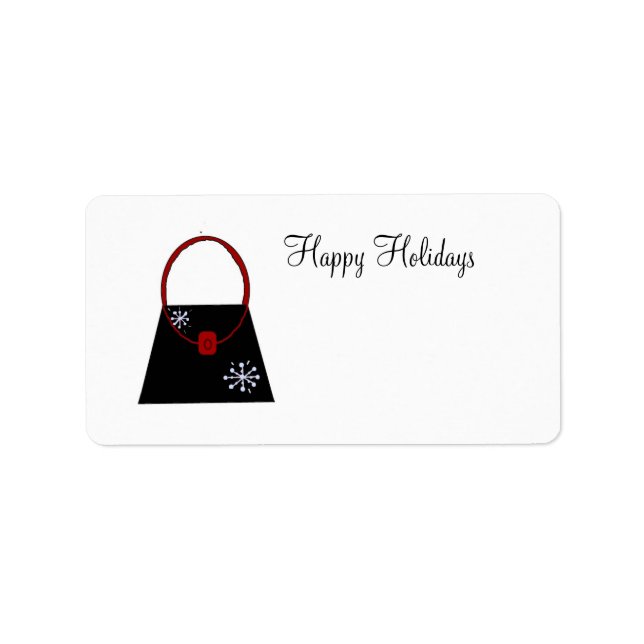 Little Black Handbag - Happy Holidays Label (Front)