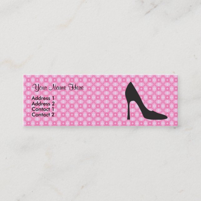Little Black Heel Mini Business Card (Front)