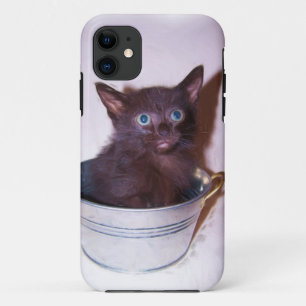 little black kitten iPhone 11 case