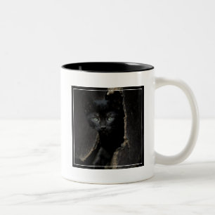 Little Black Kitty Two-Tone Coffee Mug