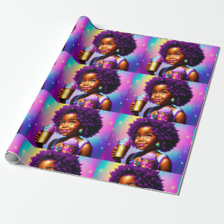Little Black/ Melenated Girl Wrapping Paper
