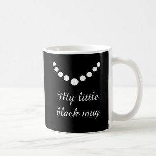 Little Black Mug with pearl graphic