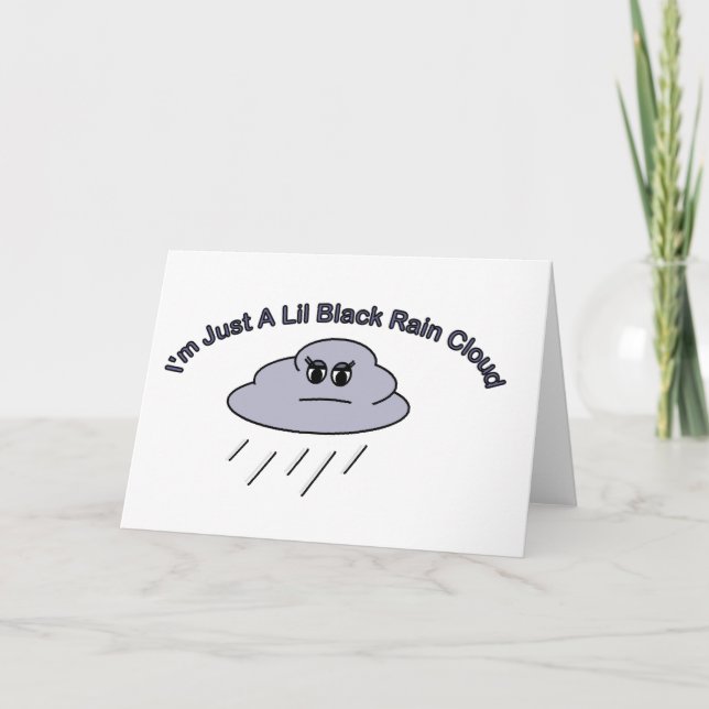 Little Black Rain Cloud Card (Front)