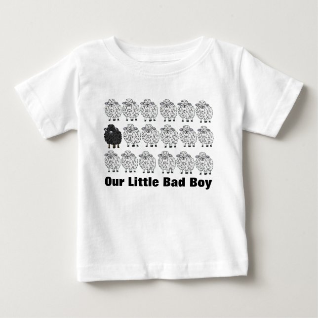 Little Black Sheep In The Family Baby Shirt (Front)