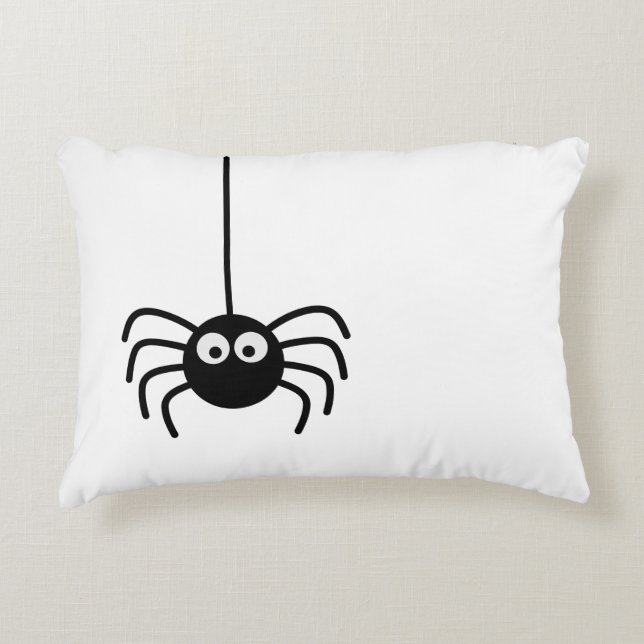Little black spider decorative cushion (Front)