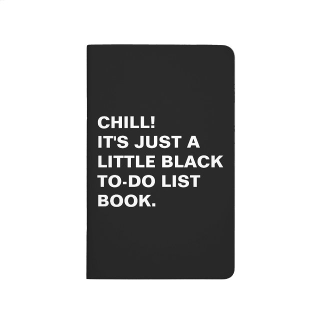 Little Black To-Do List Book - Pocket Journal (Front)