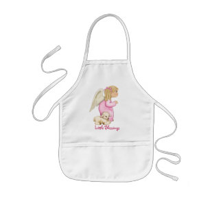 Little Blessings Angel Girl Kids Apron