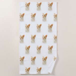 Little Blondie Cat Wondering Beach Towel
