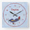 Little Blue Aeroplane Wall Clock