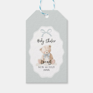 Little Blue Bearly Wait Baby Shower Gift Tags