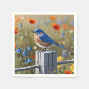 Little Blue Bird Paper Napkin