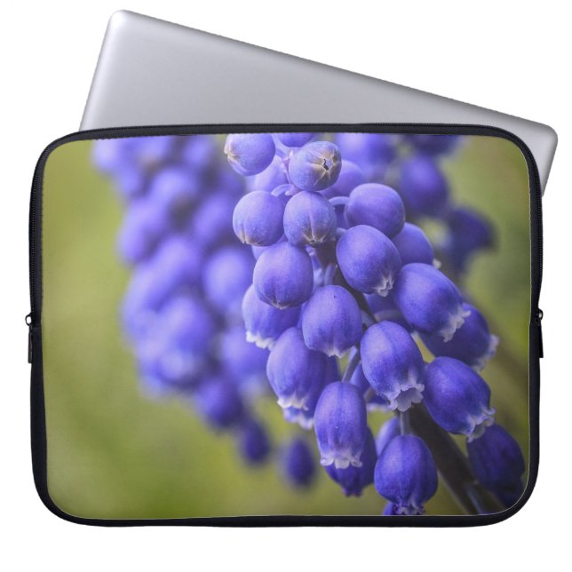 Little Blue Buds Laptop Sleeve (Front)