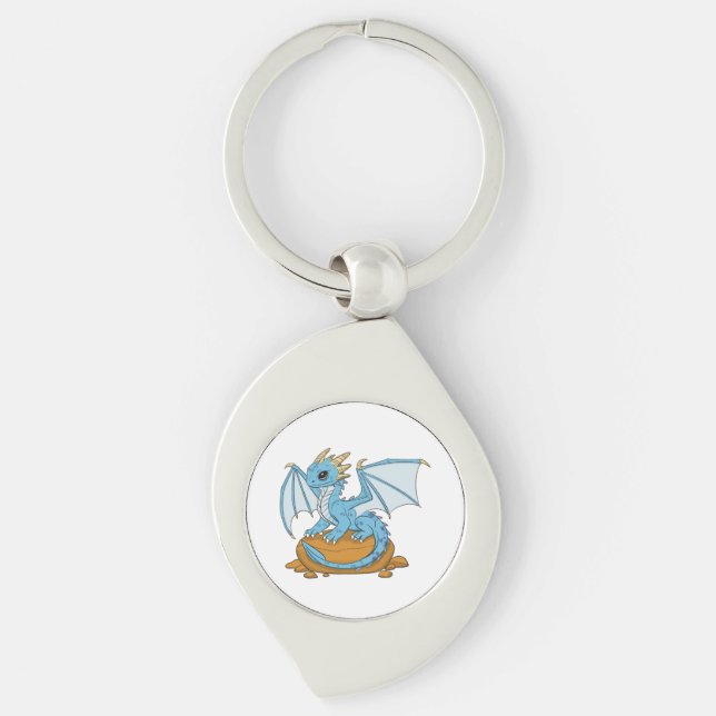 Little Blue Dragon Key Ring (Front)