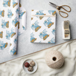 Little Blue Dragon Wrapping Paper
