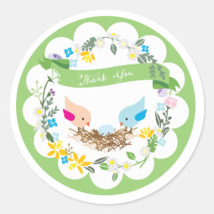 Little Blue Egg Baby Shower Favour Sticker