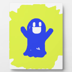 Little blue ghost plaque
